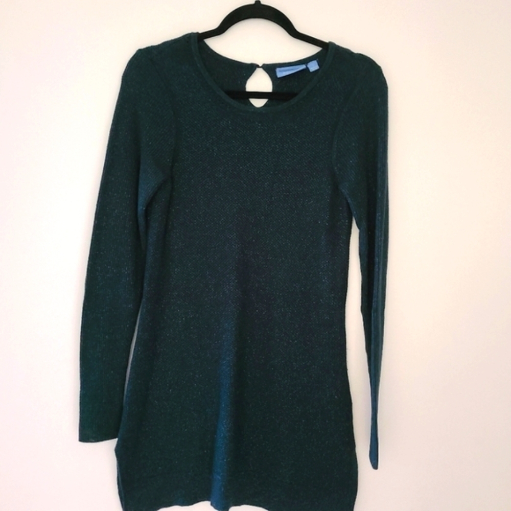 SIMPLY VERA VERA WANG glitter green sweater  dress